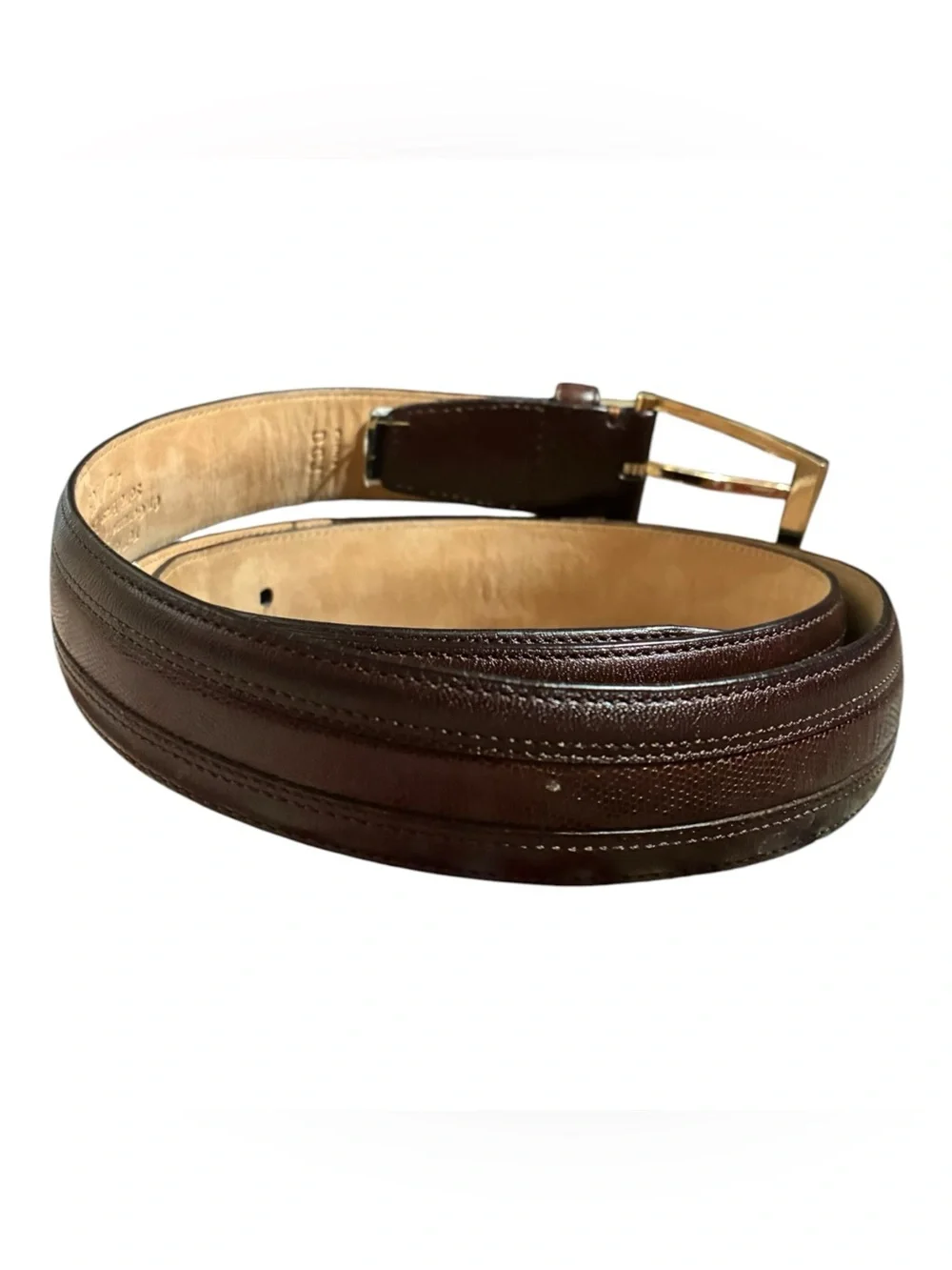 Donald J Trump Leather Belt Brown